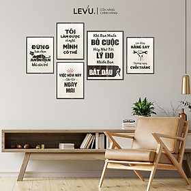Mua Bộ tranh treo tường gỗ 5 tấm slogan văn phòng làm việc công ty