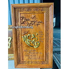 Mua Tranh chữ nhẫn phong thủy bằng gỗ  hương đá  kt 48x80x4cm