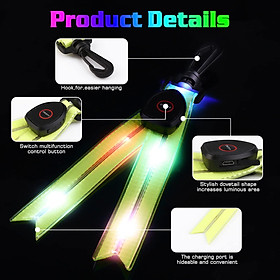 LED Flash Light School Satchel, 2 mảnh Reflector có thể sạc lại Túi trẻ em Trường học an toàn Trailer Backpack Trailer để chạy bộ chạy bộ đường dài