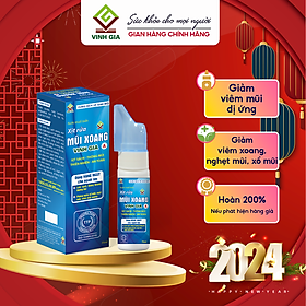 Xịt Rửa Mũi Xoang VINH GIA A Chứa Tinh Dầu Bạc Hà, Giúp Hơi Thở Thông Thoáng, Bảo Vệ Hô Hấp Dùng Cho Người Lớn - 75ml