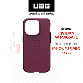 Ốp Lưng Chống Sốc UAG Civilian Hỗ Trợ Sạc Magsafe Cho iPhone 15 Pro [6.1 INCH] Hàng chính hãng