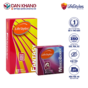 Combo 1 Hộp Bao Cao Su LifeStyles Fantasy 12 bao + 1 Hộp Bao Cao Su