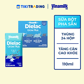 [ĐỘC QUYỀN ONLINE] Thùng 24 Hộp Sữa Bột Pha Sẵn Dielac Grow Plus 110ml