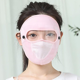 Khẩu trang mặt nạ ninja có kính chống nắng vải thun lạnh thoáng mát hè 2021