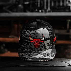 (Hàng VNXK) Nón kết, mũ lưỡi trai Trâu Chicago vải kaki phối lưới đẹp form chuẩn thời trang