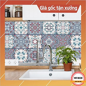 Decal Gạch Bông C57 - Set 30 ô 20x20cm - Decal Dán tường, Dán bếp, Trang trí nhà cửa