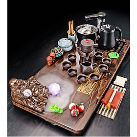 Mua Bàn  trà điện thông minh  di lặc ôm hồ lô phun nước phong thuỷ 3442 Bếp đun tự động đa năng hai lớp cách nhiệt chống bỏng kèm ấm chén trà đạo gốm sứ tuỳ chọn một bộ đủ món như hình