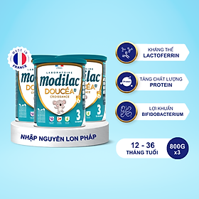 Combo 3 Sữa bột Modilac Doucéa Croissance 800g