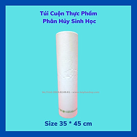 2 Kí Túi Đựng Thực Phẩm Tự Hủy Sinh Học - Dạng Cuộn - Màu Trắng Sữa - 4 size / 2 Kilograms of Bio-degradable Plastic Bag- In Rolls - Color Milk White - 4 Sizes.