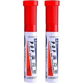 Bút Lông Đỏ BAOKE MK820-12 POP 12mm (2 Cây)