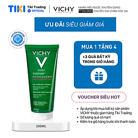 Sữa rửa mặt dạng gel làm sạch sâu giảm bã nhờn Vichy Normaderm Phytosolution 200ml