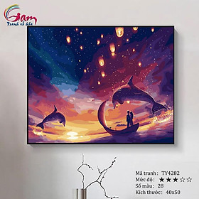 Mua Tranh trang trí tự tô màu theo số Tình yêu đôi lứa TY4282