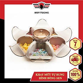 Mua Khay mứt tự bung hình bông sen - khay đựng bánh  kẹo ngày tết cao cấp