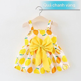 MẪU MỚI | VÁY CHANH NƠ VÀNG CHO BÉ YÊU 8-18KG | VIDEO THẬT | SHOP BEECOW2