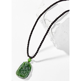 Mặt Dây Chuyền Phong Thủy Đá Ngọc Bích Phật Bản Mệnh Văn Thù Bồ Tát Tuổi Mão (3x2cm) Ngọc Quý Gemstones