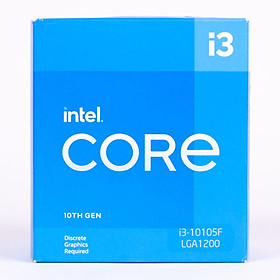 CPU Intel Core i3-10105F 6MB 4.4Ghz 4 nhân 8 luồng LGA 1200 hàng chính hãng