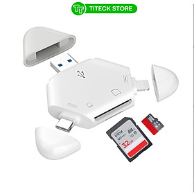 Mua Đầu đọc thẻ nhớ SD  TF đa năng 3in1 Type c  L  USB dùng cho điện thoại  laptop  máy ảnh - Hàng nhập khẩu