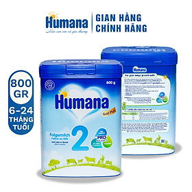 Combo 2 lon Sữa bột Humana gold plus 2 800g