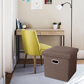 Folding Storage Ottoman Bench  Seat Footrest Storage Box for Bedroom
