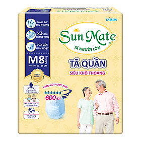 Tã Quần Người Lớn Sunmate Khô Thoáng M8 (8 Miếng)