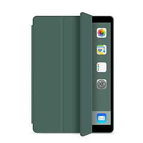 BAO DA SMART COVER SILICON, ỐP LƯNG SILICON CHO IPAD CÓ KHE CÀI BÚT APPLE PENCIL CHO IPAD 10.2 INCH, 10.5 INCH, IPAD PRO 11 INCH, IPAD AIR 4 10.9 INCH MÀU XANH RÊU