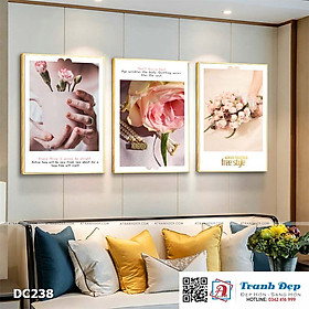 Mua Bộ 3 tranh canvas treo tường Decor Tranh quotes Sắc hoa ngọt ngào - DC238