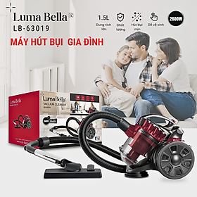 Máy hút bụi gia đình cầm tay CÓ DÂY Lumabella LB-63019 công suất cực cao 2600W hút bụi gia đình, ô tô, sofa, dễ vệ sinh - HÀNG CHÍNH HÃNG