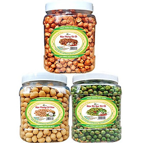 COMBO 3 HŨ ĐẶC BIỆT ĐẬU PHỘNG TỎI ỚT-CỐT DỪA-HÀ LAN TỎI ỚT 1.5KG SK FOOD