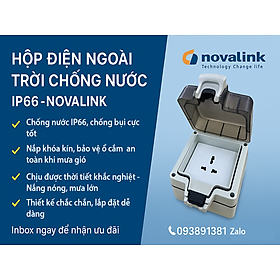 Mua Ổ cắm điện ngoài trời chống nước IP66 Novalink NV-OW26 nhập khẩu chính hãng | Chuẩn IP66  1 ổ cắm 3 chấu 16A