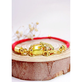 Vòng Tay Phong Thủy Nữ Chỉ Đỏ Charm Tỳ Hưu - Gia Tăng Vượng Khí - Chiêu Tài Chiêu Lộc