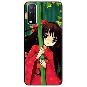 Ốp lưng dành cho Vivo Y20 - Y20s - Y12s mẫu Anime Cô Gái Kimono Đỏ