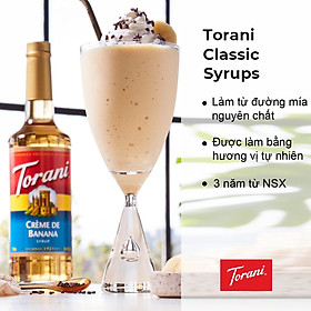 Siro Pha Chế Vị Kem Chuối Torani Classic Cream De Banana Syrup 750ml Mỹ