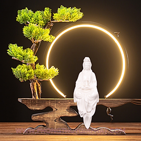 Mua Tượng Phật Bà Quan Âm có vòng đèn LED sáng