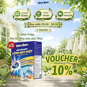 Combo 05 hộp CLS lồng máy giặt 300g Ag+