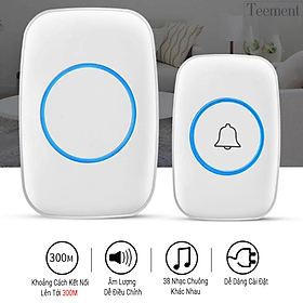 Mua Chuông Cửa Không Dây Thông Minh Teement TM01   Chống Nước Khoảng Cách Sử Dụng Trong 300M - Hàng Chính Hãng