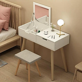 Mua Bàn trang điểm mini nhỏ gọn bàn trang điểm ngồi bệt kèm gương cao cấp để đầu giường Gỗ MDF