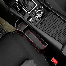 Bộ khay đựng đồ đa năng xe ô tô bọc da cao cấp - Hộc để đồ khe ghế xe hơi