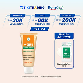 Sữa rửa mặt vitamin làm sáng da, mờ sẹo thâm dạng kem Acnes Vitamin Cleanser 100g