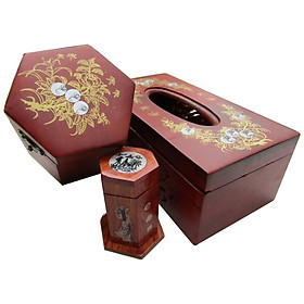 Mua Bộ 3 Sản Phẩm Hộp Khăn Giấy  Hộp Trà  Hộp Tăm MK01