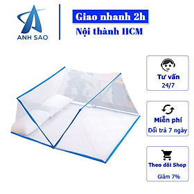 Mùng xếp gấp gọn chống muỗi cao cấp A dùng được cho cả giường 1m6 x 2m và 1m8 x 2m họa tiết hoa lá - thông minh, tiện lợi, tiết kiệm không gian phòng ngủ
