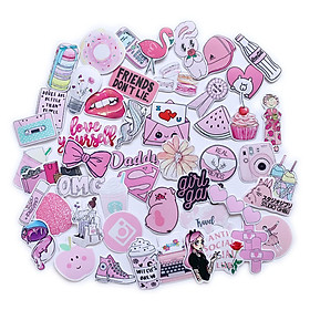 50 Sticker Hồng Pastel Hình Dán Chủ Đề Màu Sắc Dễ Thương Cute Chống Nước Decal Chất Lượng Cao Trang Trí Va Ly Du Lịch Xe Đạp Xe Máy Xe Điện Motor Laptop Nón Bảo Hiểm Máy Tính Học Sinh Tủ Quần Áo Nắp Lưng Điện Thoại