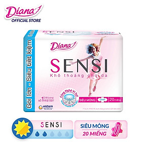Băng vệ sinh Diana Sensi siêu mỏng cánh Gói 20 miếng