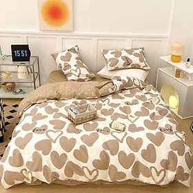 Set Cotton Living 100%cotton Hàng Nhập Khẩu Cao Cấp 4 Món Trái Tim Nhỏ