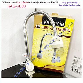 Mua Vòi lạnh rửa chén bát Valencia KAG-KB08  vòi cần bẻ Valencia Korea gắn chậu lò xo nước mạnh sử dụng tốt