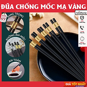 Mua Đũa Khảm Vàng Chống Mốc Chống Trơn Hàn Quốc Sang Trọng (Bộ 10 Đôi)
