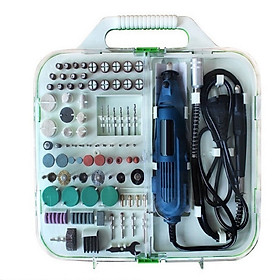Mua Bộ dụng cụ khoan  cắt  mài đa năng tích hợp 161PCS đánh bóng-khắc-gia công đồ dùng cao cấp (Tặng 4 nút kẹp giữ dây điện-giao ngẫu nhiên)