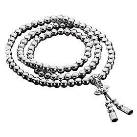 Stainless Steel Buddha Beads Necklace Chain Durable Waterproof