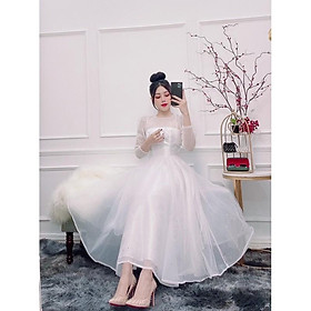ĐẦM XOÈ LƯỚI NHŨ KIM TUYẾN SIÊU XINH - MS138Y đi chơi dự tiệc đám cưới, du lịch MM