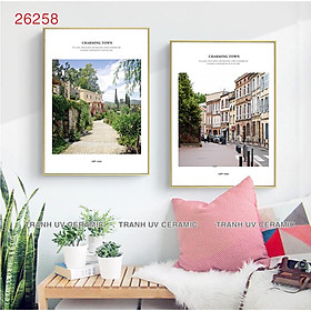Bộ 2 - Tranh treo tường - Trang trí phòng khách Hiện đại/Gỗ MDF Hàn Quốc chống ẩm mốc, mối mọt TD2