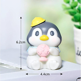 Búp bê gấu trắng và chim cánh cụt rỗng nhẹ thích hợp trang trí bánh, tiểu cảnh, terrarium, DIY